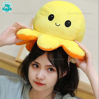 HOT,Bạch tuộc nhồi bông cảm xúc, bạch tuộc đổi màu- 18cm