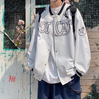 Áo bomber gió dù 1 lớp cho nam nữ màu trắng và màu đen Ht