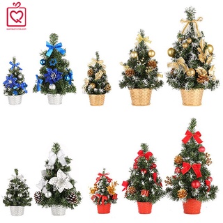 Cây thông giáng sinh mini để bàn trang trí Noel kèm phụ kiện 20-40cm