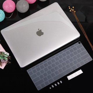 Combo Ốp + Phủ phím Macbook Trong suốt ( Tặng Nút Chống Bụi + chống gãy dây sạc )