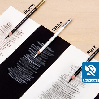 Bút Chì Than Marco Trắng/Nâu/Đen - Họa Cụ Hakuart