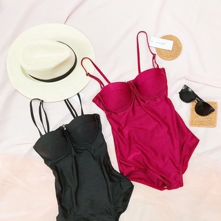 BIKINI Đồ bơi nữ đi biểm một mảnh liền áo có gọng mút vừa 06