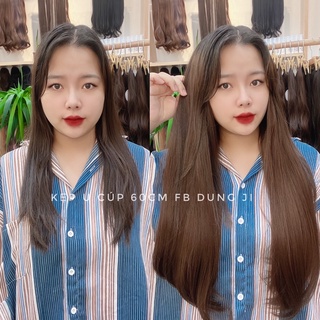 u9129 tóc giả kẹp chữ U cúp 60cm