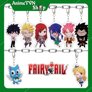 Móc khoá Mica anime Fairy Tail (Hội đuôi tiên) - Nhựa Cứng Acrylic In 2 mặt sắc nét (ảnh thật)