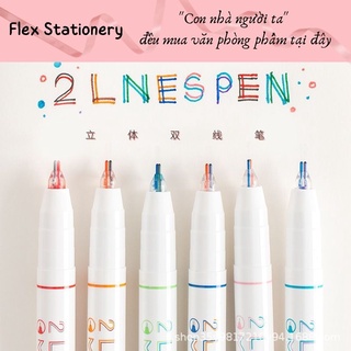 BÚT HIGHLIGHT 2 ĐẦU NGÒI, BÚT GHI CHÚ 2 LINES NHIỀU MÀU XINH XẮN, BULLET JOURNAL