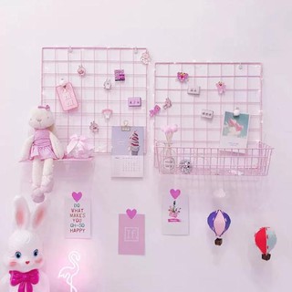TẶNG ĐINH TREO - DECOR LƯỚI SỐNG ẢO HỒNG PASTE SIÊU CUTE  đủ kích thước, phụ kiện trang trí