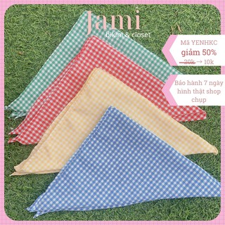 khăn bandana caro vintage turban khăn choàng đi biển đi chơi-JAMI-PK_KHAN_CARO