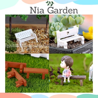 Tiểu cảnh ghế mini làm mô hình trang trí decor chậu cây vườn terrarium hồ cá Nia Garden N5