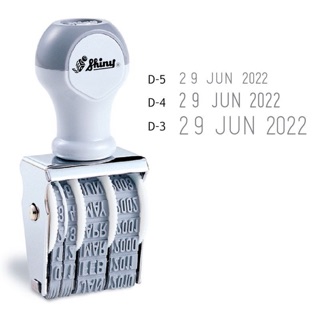 Dấu ngày tháng năm Tiếng Anh xoay chỉnh Shiny D5 (3mm), D4 (4mm), D3 (5mm)