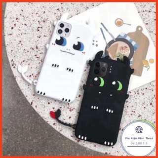 Tặng kèm móc tay  Iphone 6 7 6plus 7plus 8plus X Xs max 11 11 pro max Ốp silicon thú leo Rồng Light Fury Night F