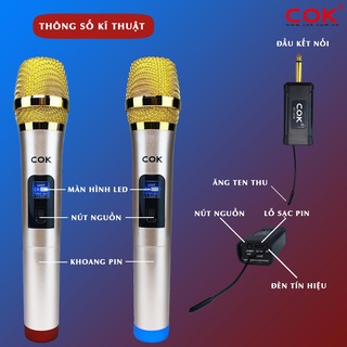 [Mã ELHACE giảm 4% đơn 300K]  Micro không dây COK ST-123 - HÀNG CHÍNH HÃNG PHÂN PHỐI