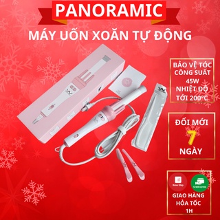 Máy uốn tóc mini, máy làm tóc xoăn tự động 3 in 1 đa năng xoay 360 độ Panoramic