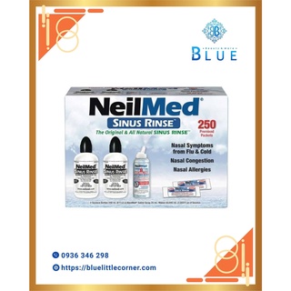 Bộ sản phẩm nước muối rửa mũi (nước muối sinh lý) Neilmed Sinus Rinse 250 gói