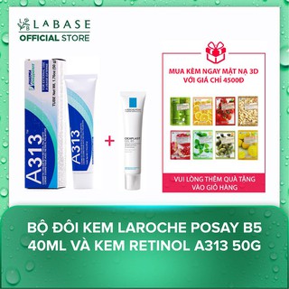 Bộ đôi gel Laroche Posay B5 40ml và kem Retinol A313 50g
