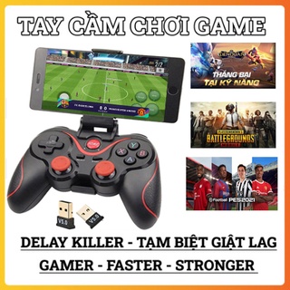 Tay cầm X3/T3 Tặng kèm giá đỡ điện thoại + USB bluetooth SIÊU HOT - BẢO HÀNH 1 NĂM