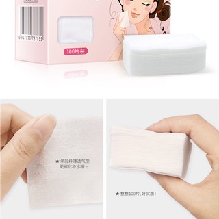 Bông tẩy trang hộp 100 miếng Cotton Puff Bioaqua