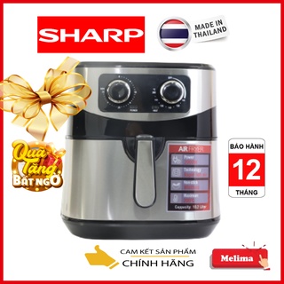 Nồi chiên Không dầu Sharp 10L, Xuất xứ Thái Lan, Dung tích lớn, Công suất lên đến 2000W, Chiên nhanh tiết kiệm điện