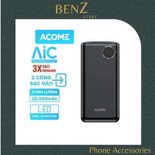 Pin Sạc Dự Phòng ACOME AP202 20000mAh Hỗ Trợ Sạc Nhanh - BẢO HÀNH 18 THÁNG BenZ Store