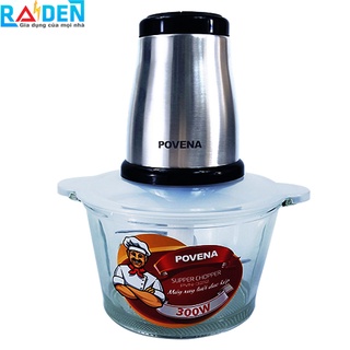 [Chính hãng] Máy xay thịt 300W Povena PVN-3212 với cối thủy tinh 2L và lưỡi dao 2 tầng xay nhuyễn thịt cá nhanh
