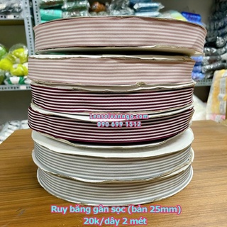 2 mét Ruy băng gân sọc (bản 2.5cm)