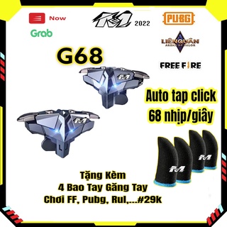 Nút auto tap G68 chơi game bắn siêu nhanh New. Tặng  bao tay cầm chơi game điện thoại gaming. nút auto click