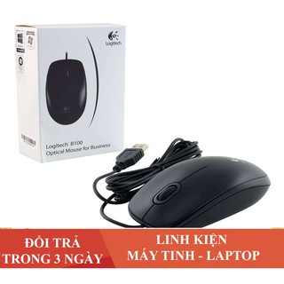 Chuột máy tính có dây Logitech B100 , kết nối dây qua cổng usb, cho máy tính để bàn, laptop, macbok, đầu ghi camera