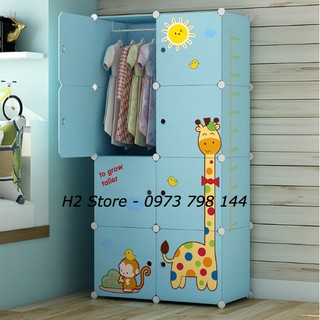 [MỚI] - TỦ NHỰA ĐA NĂNG 8 Ô CỬA HƯƠU CAO CỔ TREO ĐỒ THÔNG MINH sâu 47cm