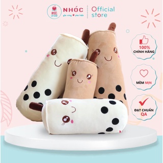 Gối ôm trà sữa lông mịn đẹp vải cao cấp - NHÓC (nhiều size, trắng và nâu)