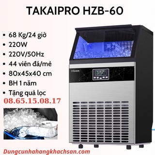 (Hàng sẵn có)-Máy làm đá viên TAKAIPRO / Hicon HZB-60- công suất 68Kg/ngày-BH 1 năm