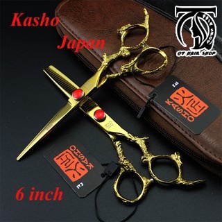 BỘ KÉO CẮT TỈA TÓC NHẬT 6INCH TRẠM KHẮC RỒNG KASHO