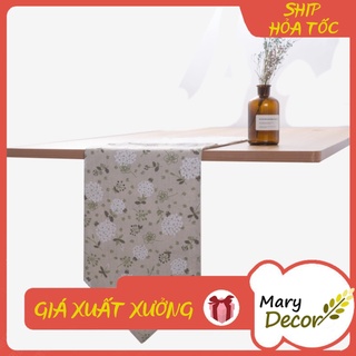 KHĂN RUNNER MARY DECOR - CẨM TÚ CẦU TRẮNG KR-E02