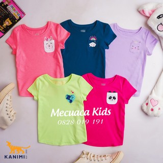 [1-5y] Áo thun/áo phông cotton túi ngực cho bé/bé gái