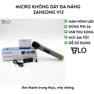 Micro Không Dây Đa Năng Zansong V12 Màn Hình Led