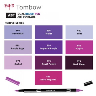 TONE TÍM - BÚT CỌ TOMBOW ABT DUAL BRUSH PENS