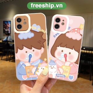 Ốp lưng iphone morning pink, brown viền trắng bảo vệ camera ốp iphone chống sốc 13/12/11/pro/promax/6/7/8/se2020/x/xr/xs