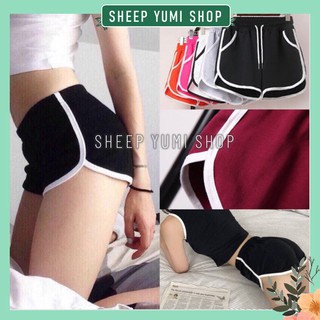Quần Đùi Nữ Short Gym Thể Thao Viền Thun Rẻ Đẹp SHEEP YUMI SHOP QV01