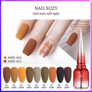 Sơn móng tay gel sơn nail Sơn gel AS dùng máy hơ gel tone cam tone nâu NAIL SUZY mã AMM 15ml