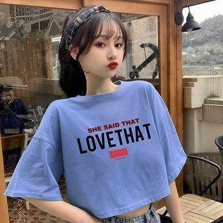 Áo croptop form rộng in LOVE THAT - CHILBLIKE - GẤU HAPPY - Siêu Cute Năng Động kiểu dáng Ulzzang - LUXCYStore