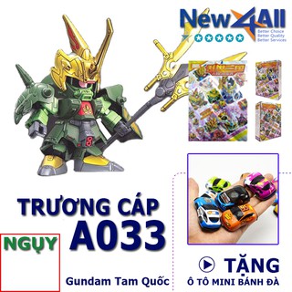 Gundam A033 Trương Cáp - Đồ chơi lắp ráp sd Gundam Tam Quốc New4all tặng kèm 01 xe ô tô mini bánh đà