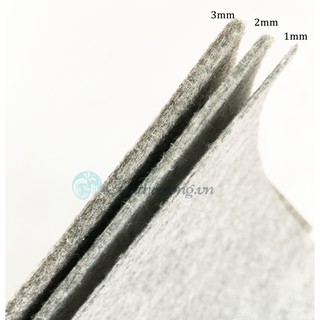 Vải nỉ dạ màu xám/nâu siêu dày 3mm làm thủ công, giỏ xách, bọc bàn ghế, làm lót cách nhiệt, trải sàn