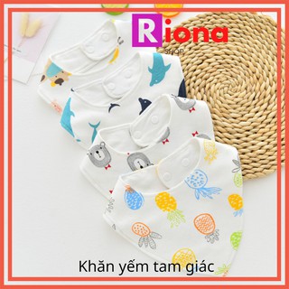 Khăn yếm cho bé yếm tam giác cotton quàng cổ sơ sinh - rionashop