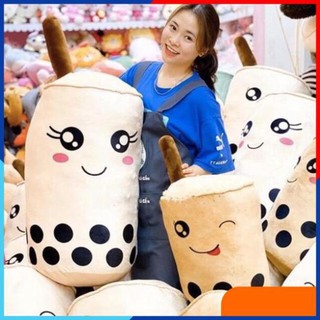 [FREESHIP - HÀNG LOẠI 1] Gấu bông gối ôm trà sữa vải nhung co giãn siêu mềm mịn