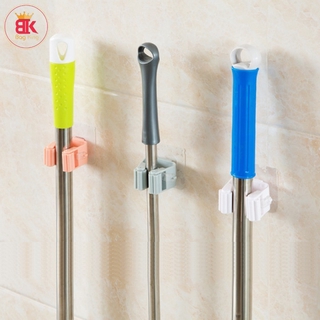 Combo 3 kẹp giữ chổi Cây lau nhà , Móc kẹp treo đồ đa năng dán tường