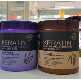 Kem ủ tóc KERATIN COLLAGEN 1000ML LAVENDER BRAZIL NUT - Ủ hấp tóc cung cấp dưỡng chất KERATIN tự nhiên