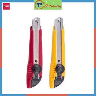 Dao rọc giấy Deli cỡ đại màu vàng, đỏ - 1 cái E2043