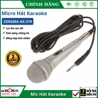 Micro Karaoke XINGMA AK-319 Chuyên Nghiệp Có Dây - Hát Karaoke Phòng Thu , Giọng Hay , Bắt Âm Tốt - Bảo hành 2 năm
