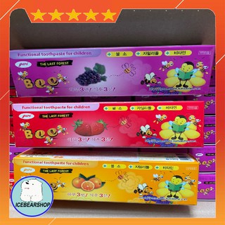 Kem đánh răng trẻ em Bee (90gr) với 3 vị Cam/Nho/Dâu