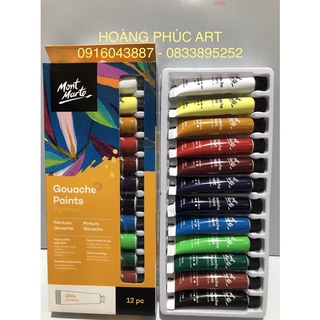Màu Gouache Paint Mont Marte 12 màu (chính hãng)
