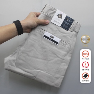 Quần Kaki Nam Ghi sáng KC-14, Quần kaki dáng ôm đứng, chất co giãn, Cambodia xuất dư - DOKI