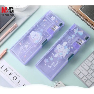 Hộp bút đa năng M&amp;G- gồm 2 chuốt chì&amp; 5 chỗ đựng viết &amp; thước bộ&amp; gôm- ASB902C2
